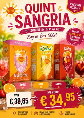 Sangria - Rood - Bag in Box - Quint - 14,9% - 500cl