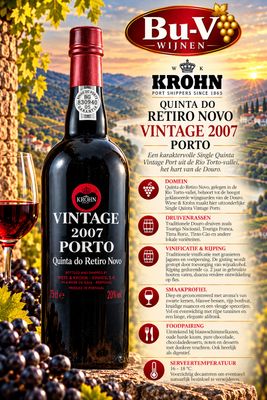 Porto Quinta do Retiro - Vintage - 2007 - Krohn - 20% - 75cl