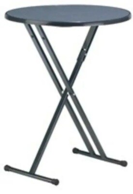 Louer - Table de fête - ronde - Laurus - d85/h110 - anthracite