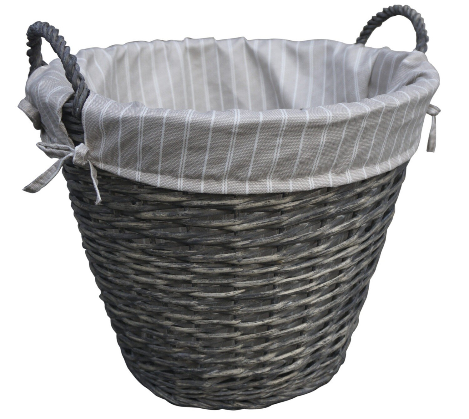 Mand - Wasmand - Wilg - L - Liner - Grijs - D44xH36
