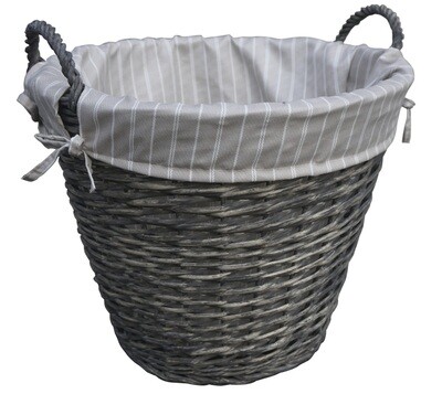 Mand - Wasmand - Wilg - L - Liner - Grijs - D44xH36