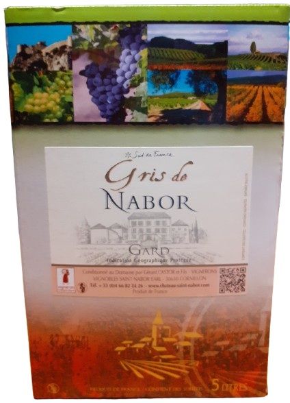Bag in Box - Rosé - Gris de Nabor - Domaine Saint Nabor - Gard - 500cl Bag in Box - Rosé - Gris de Nabor - Domaine Saint Nabor - Gard - 500cl