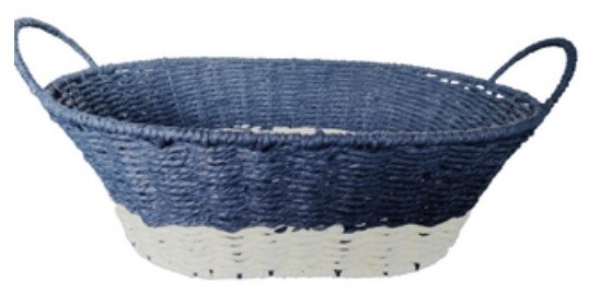 Mand - Ovaal - Blauw/Wit - DT105LBW - 42x31x13/18cm
