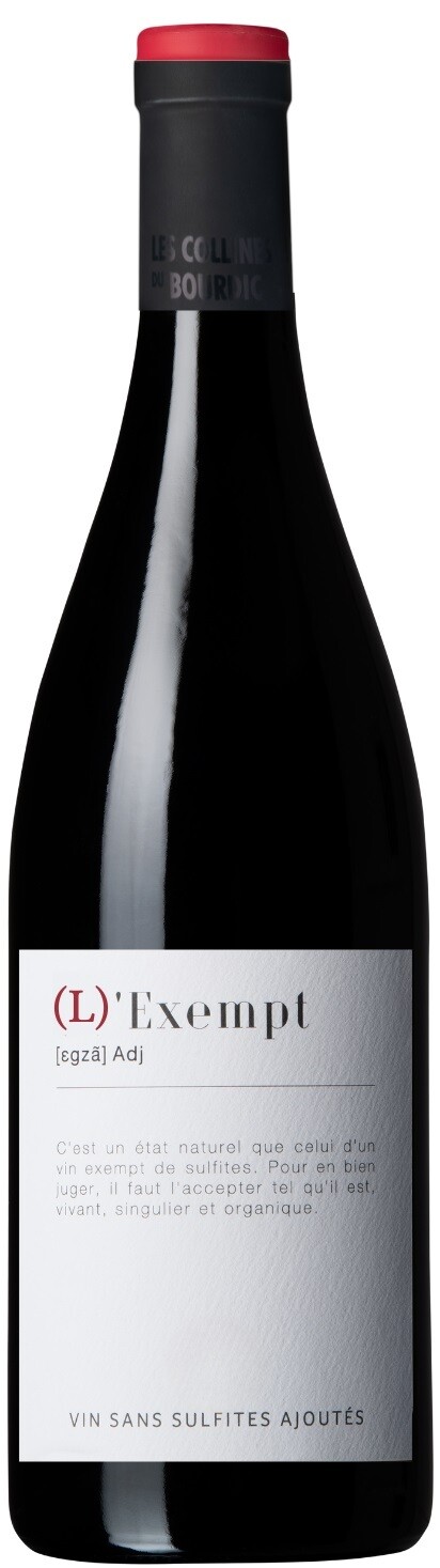 Merlot/Cabernet Sauvignon - L'exempt - sans sulfites ajoutés - Bio - 2022 - 75cl - (P)