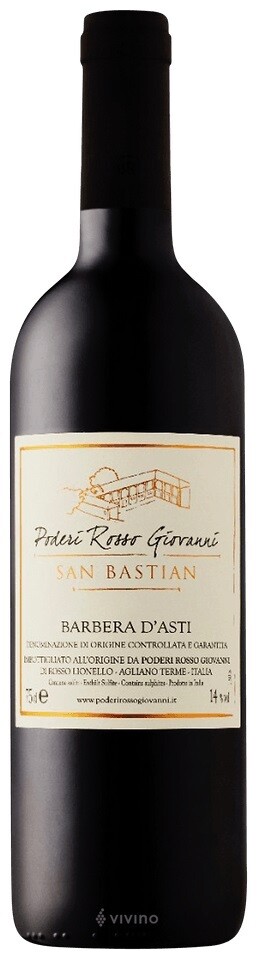 Barbera d'Asti - San Bastian - Poderi Rosso Giovanni - 2024 - 75cl Barbera d'Asti - San Bastian - Poderi Rosso Giovanni - 2024 - 75cl