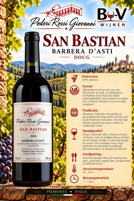 Barbera d'Asti - San Bastian - Poderi Rosso Giovanni - 2024 - 75cl