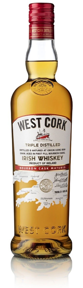 Whiskey - West Cork - Blended - Bourbon Cask - 40% - 70cl Whiskey - West Cork - Blended - Bourbon Cask - 40% - 70cl