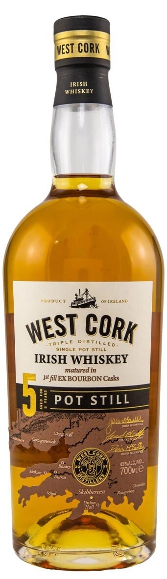 Whiskey - West Cork - Pot Still - 5y - 43% - 70cl Whiskey - West Cork - Pot Still - 5y - 43% - 70cl