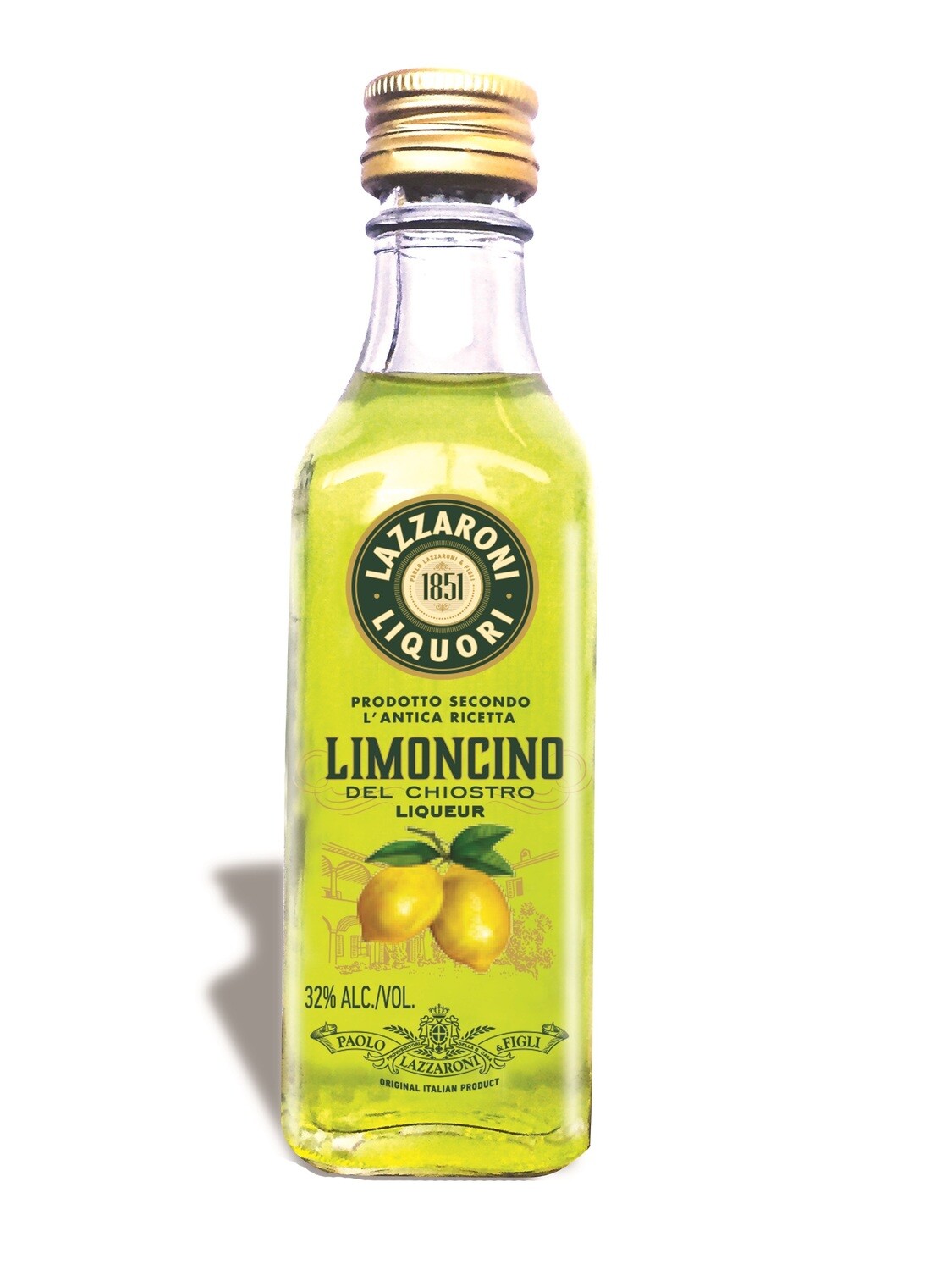 Limoncello - Chiostro - Lazzaroni - 32% - 5cl Limoncello - Chiostro - Lazzaroni - 32% - 5cl
