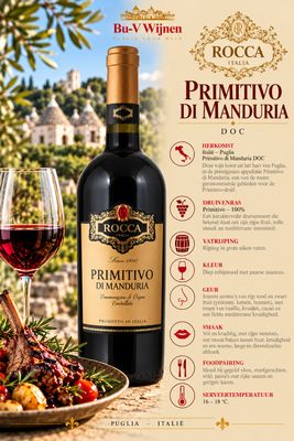 Primitivo di Manduria - Rocca - 2022 - 75cl
