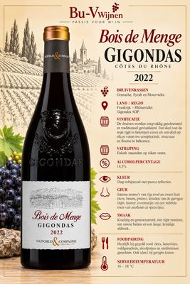 Gigondas - Clos du Bois de Menge - 2022 - 75cl