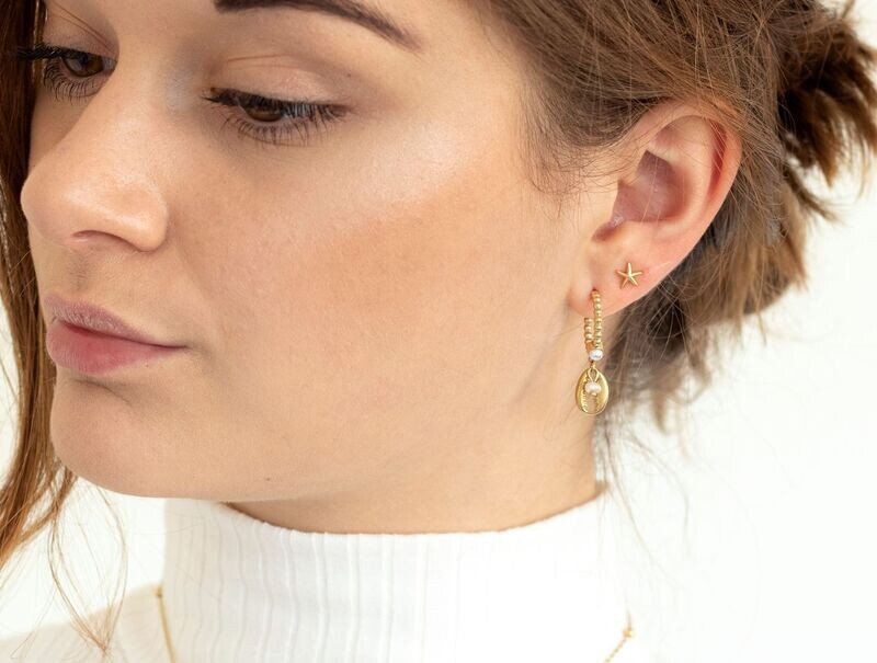 Sea shell oorbel - Zilver