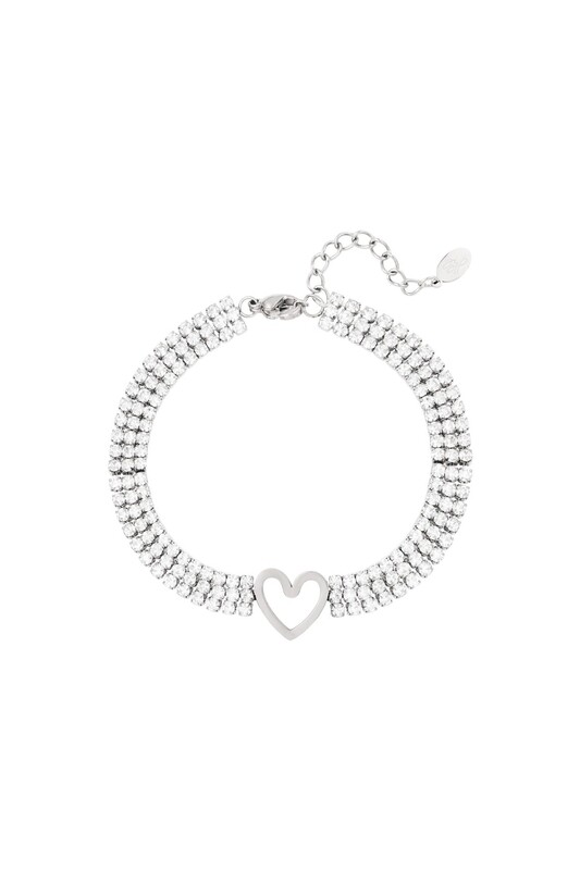 Zirconia hart armband