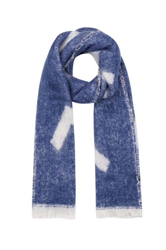 Sjaal met subtiele print - Blauw