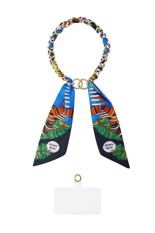 Telefoonketting satijnen sjaal - Multi