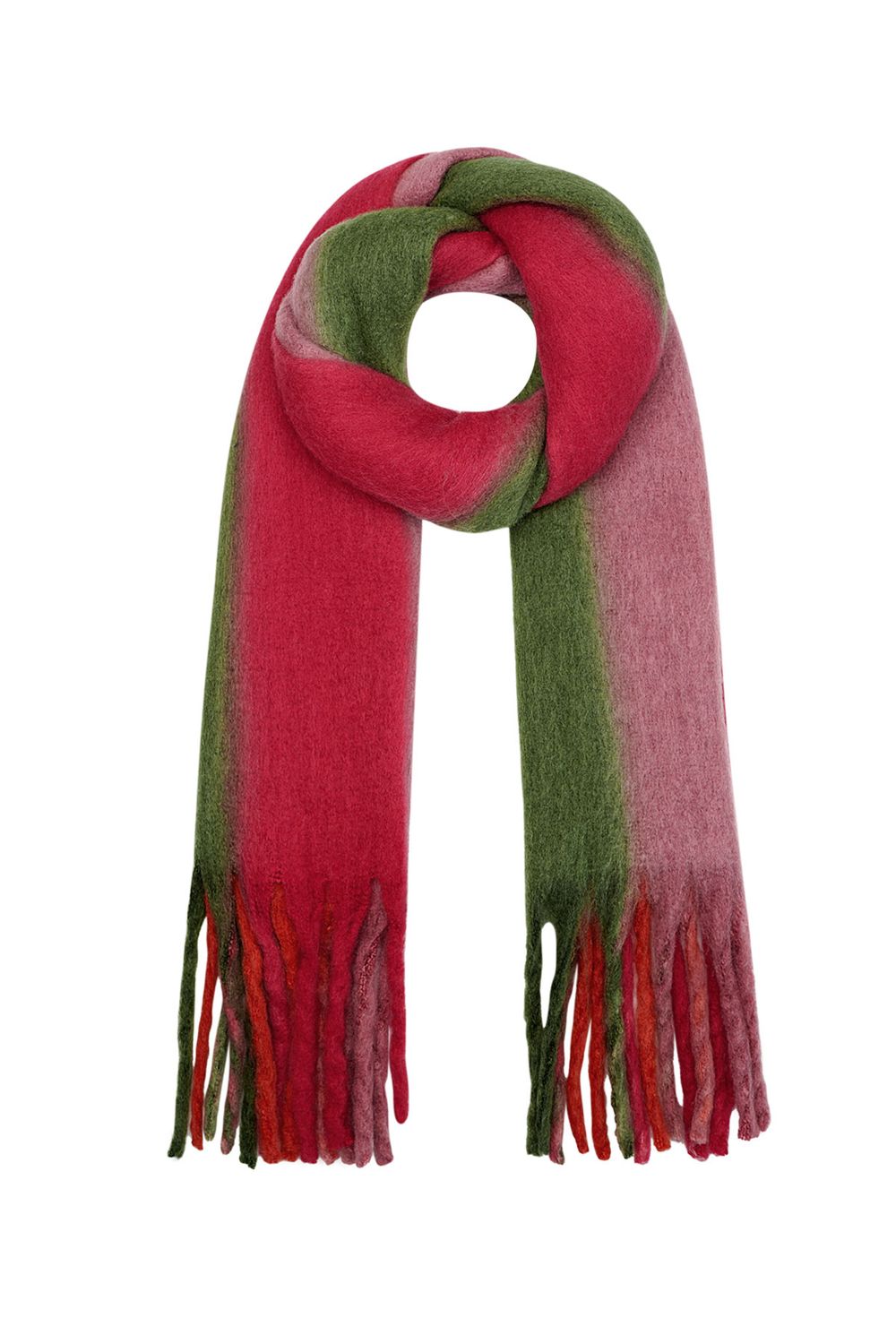Sjaal gestreept  - groen