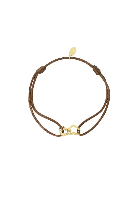 Golden bond armband - Bruin