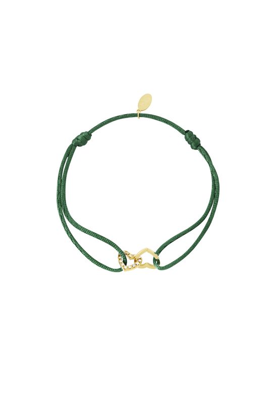 Golden Bond Armband - Donker groen