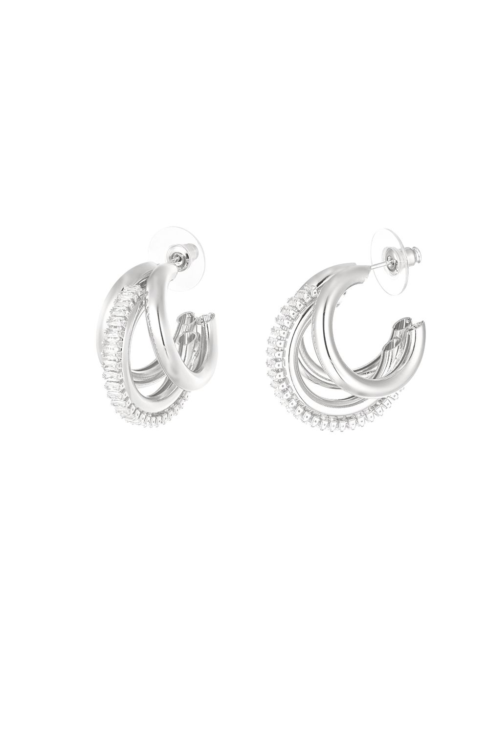 Triple Party Hoops - Zilver