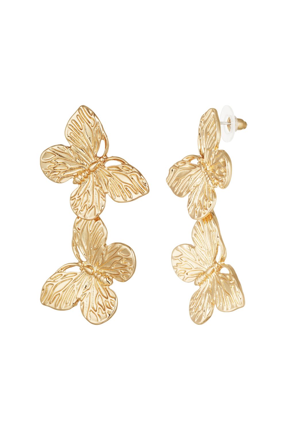 Delicate Wings Oorbellen - Goud