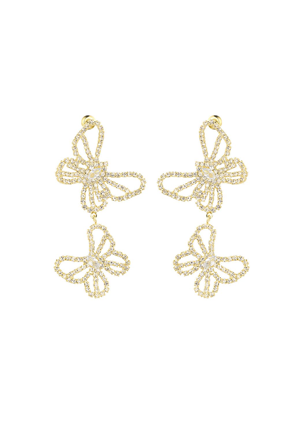 Butterfly Sparkle Oorbellen - Goud