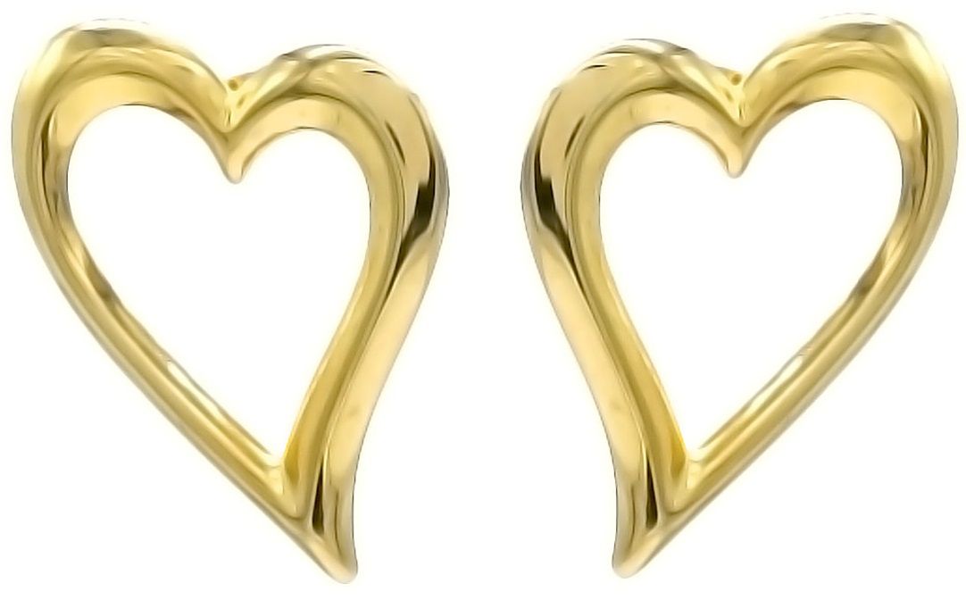 Heart drop oorbellen - Goud