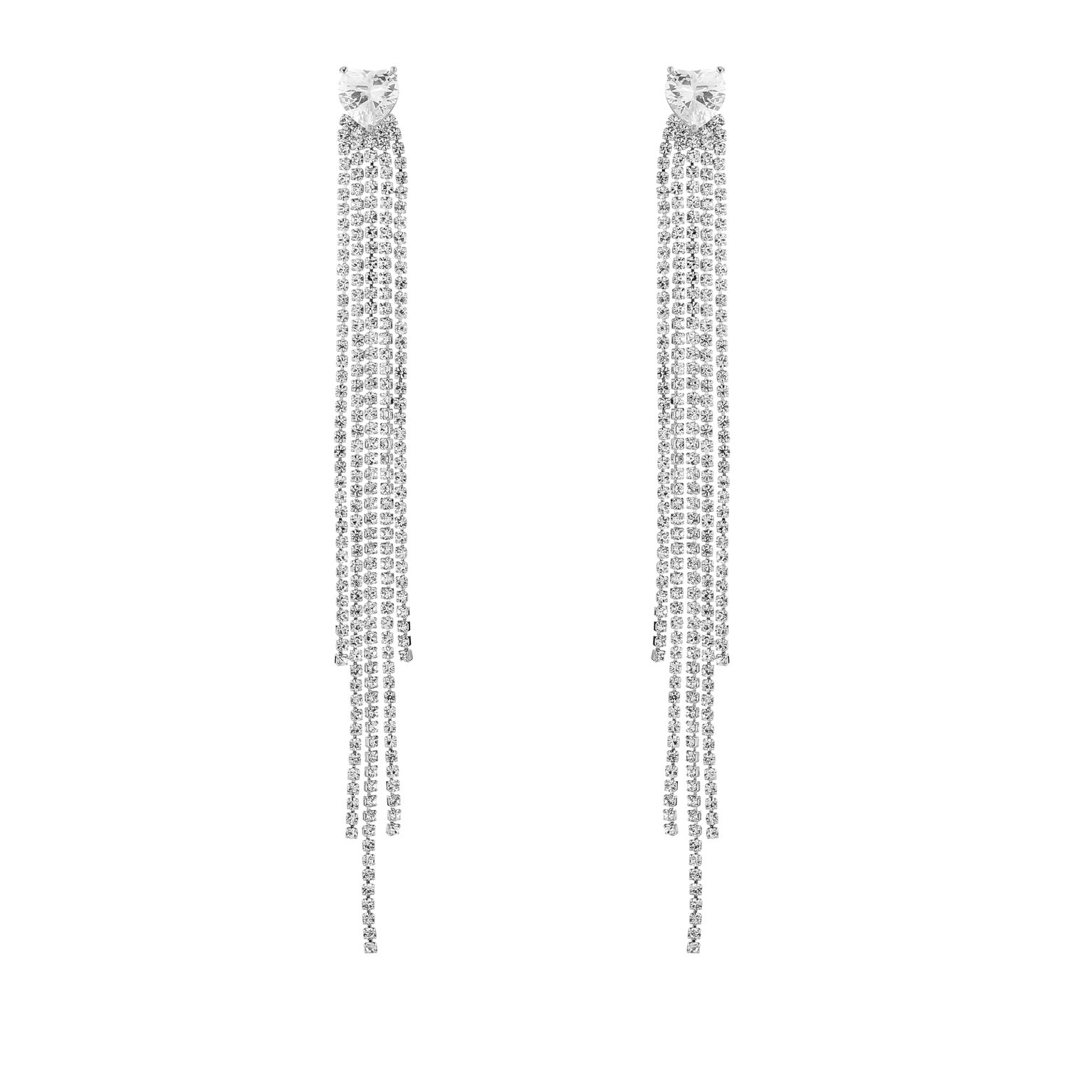 Glam oorbellen - Zilver