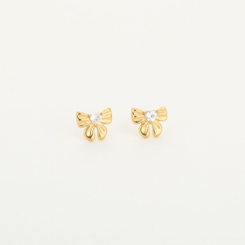 Bow oorbellen - Goud
