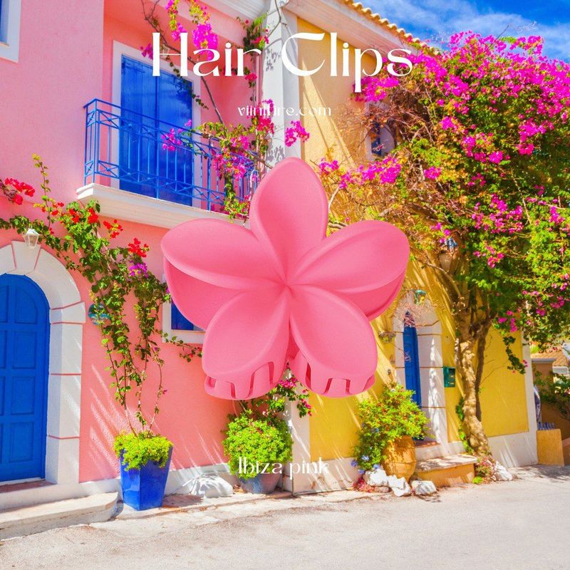 Flora haarklem - Ibiza pink