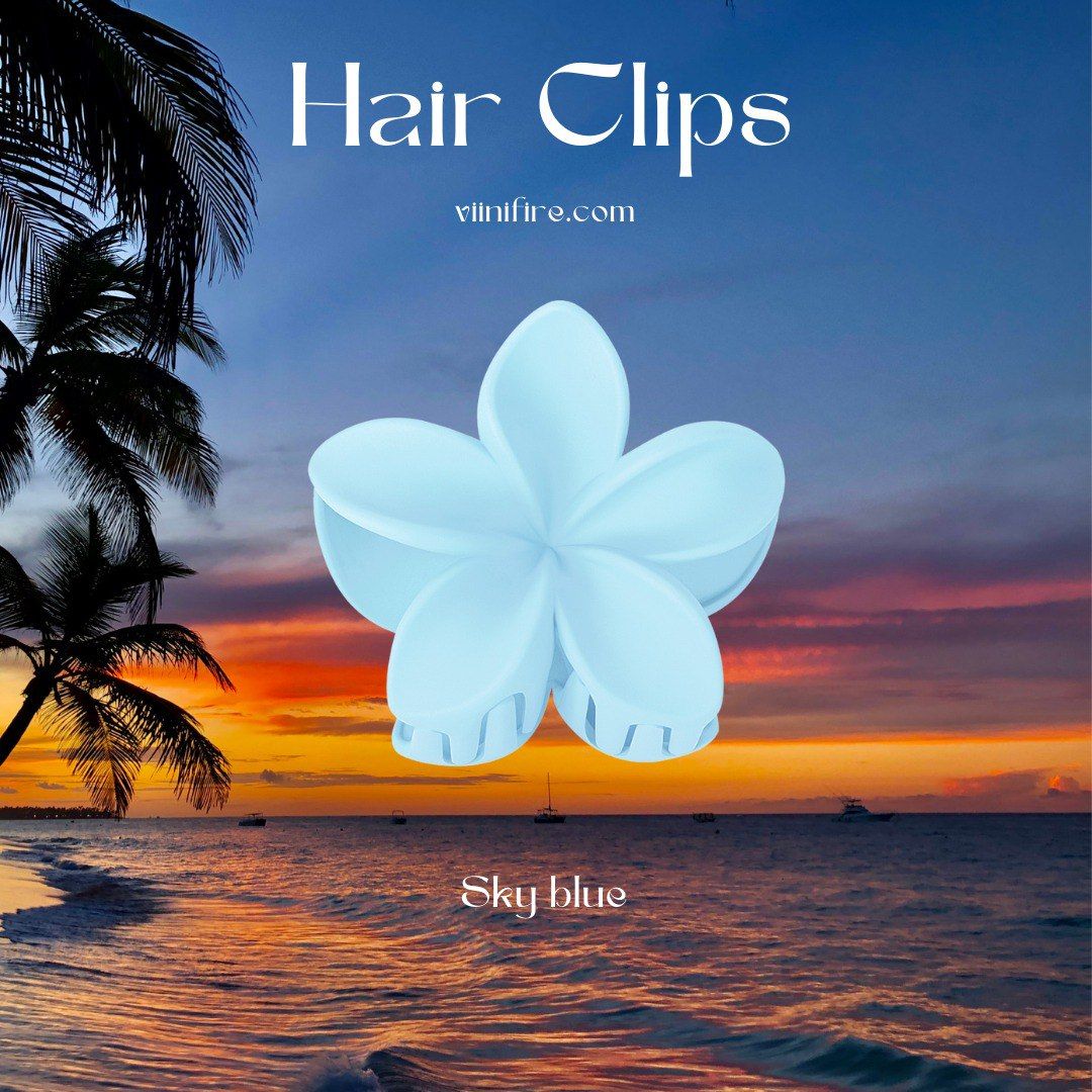 Flora haarklem - Sky blue