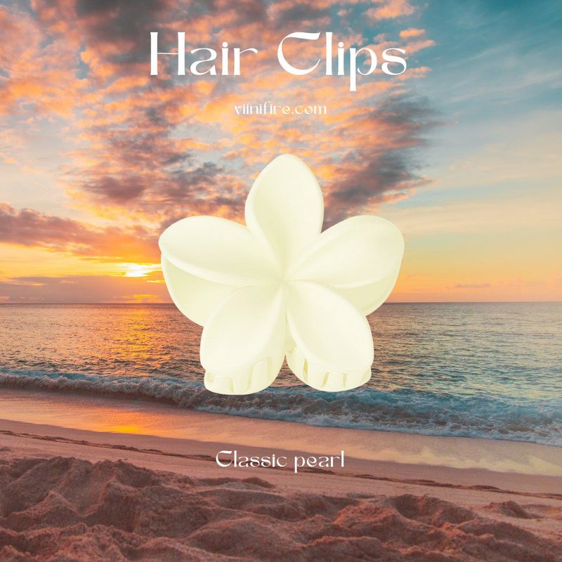 Flora haarklem - Classic pearl
