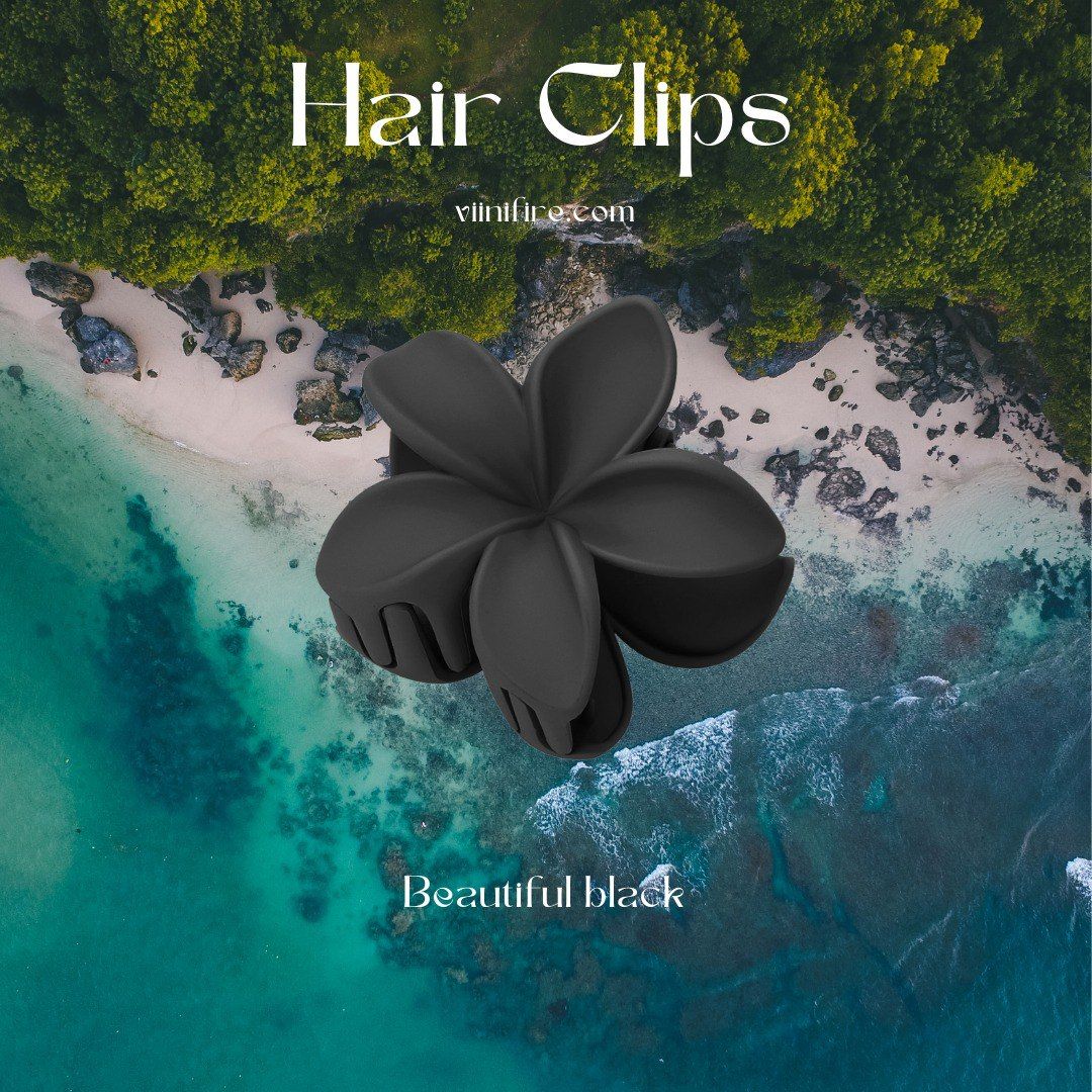 Flora haarklem - Beautiful black
