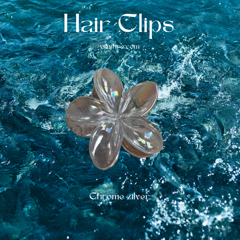 Hawaii chrome haarklem - Zilver