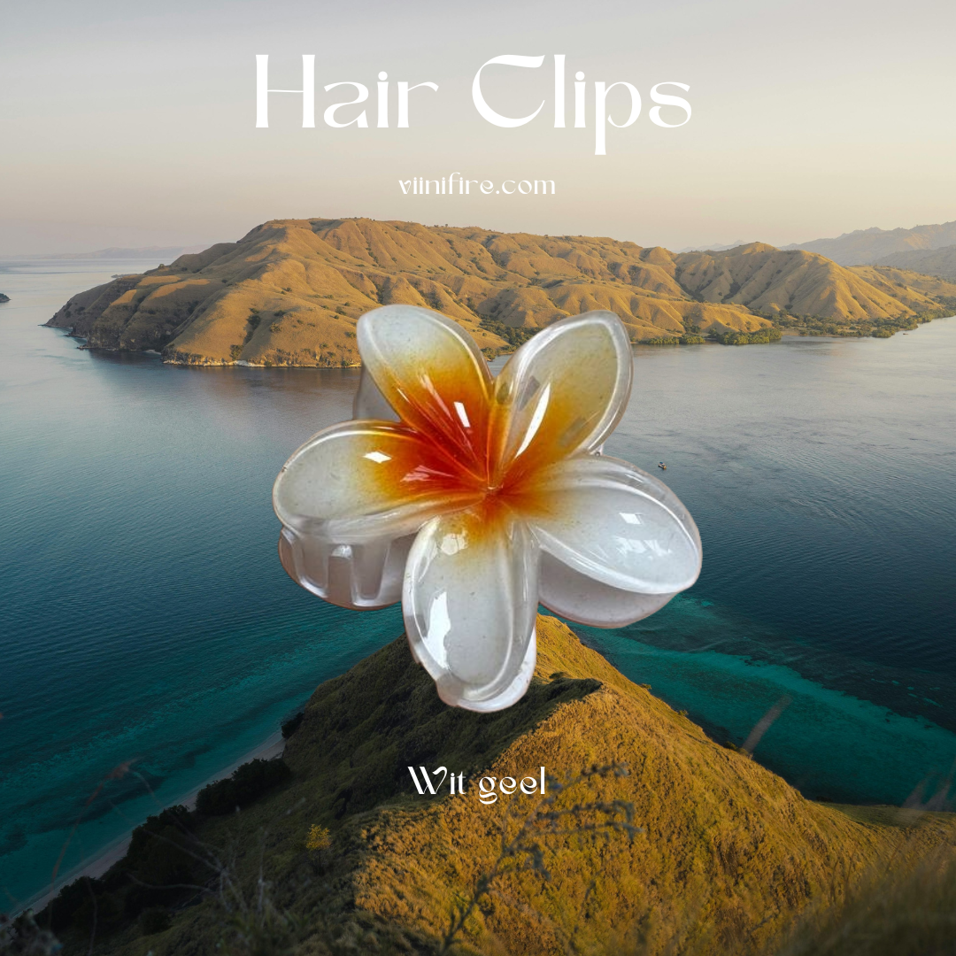 Hawaii gradient haarklem - Wit geel
