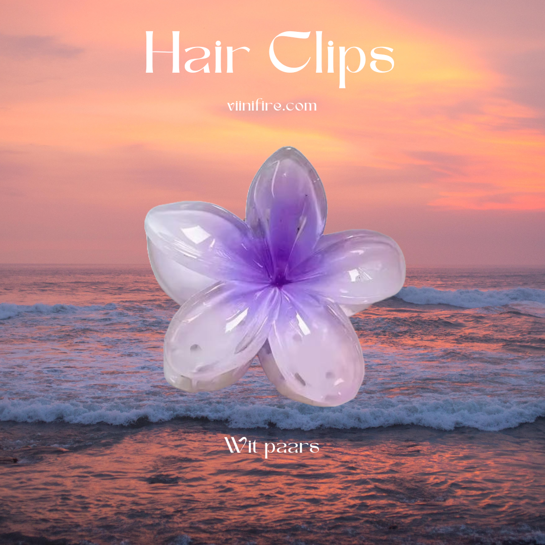 Hawaii gradient haarklem - Wit paars