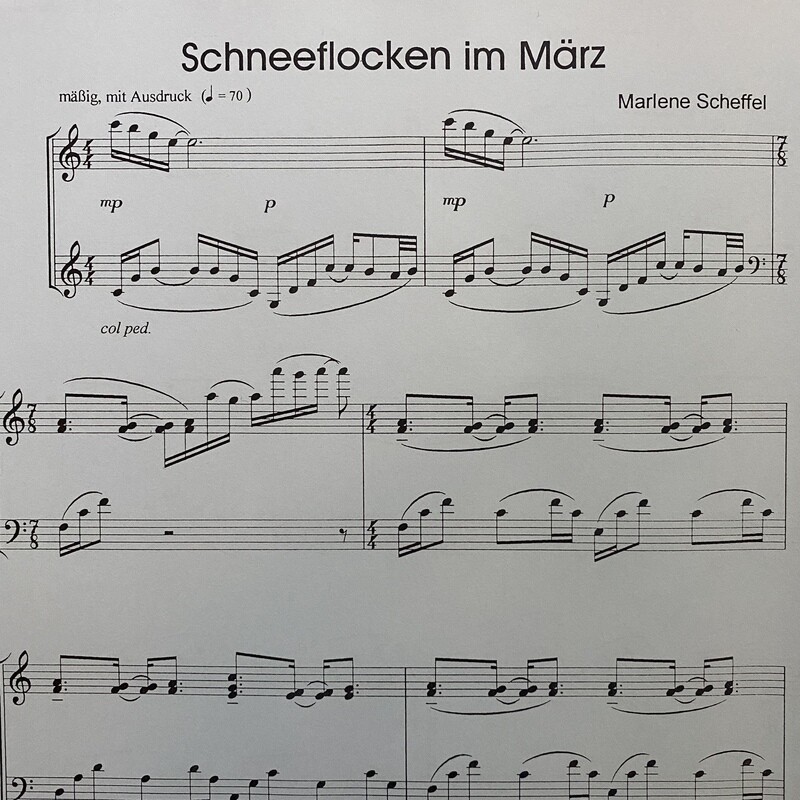 PDF: Klaviernoten &quot;Schneeflocken im März&quot;