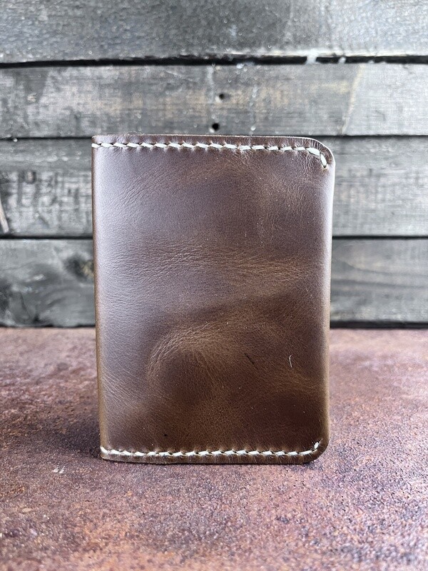 Pocket Notebook Cover walnut brown leather