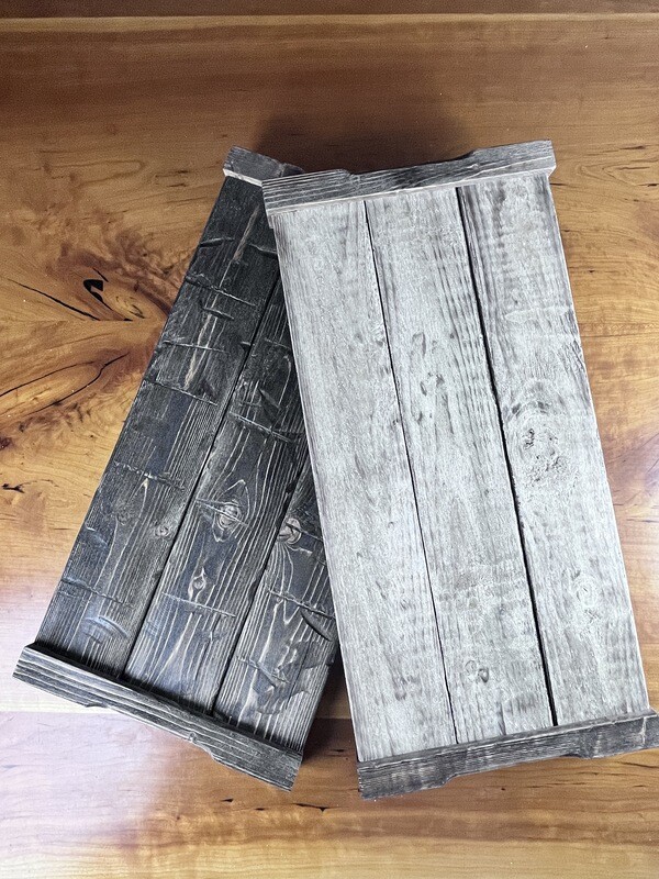 Serving Tray White and Dark Walnut