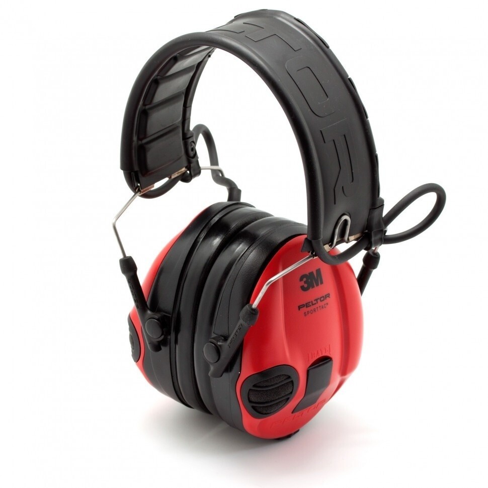 Headset SportTac Shooting Red/Black