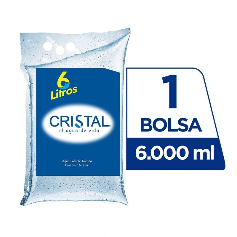 Agua cristal*6 litros