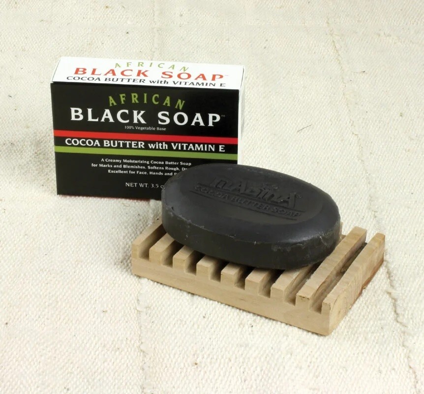 African Cocoa Butter Black Soap -For Smooth, Glowing Skin