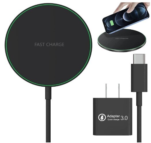 Cargador Inalámbrico Rápido Wireless Charger Qi,para lphone 13/12/11 Pro MAX/XS MAX