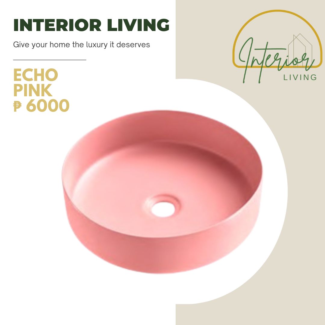 Echo Matte Pink Ceramic with Matching Pop-up Drain