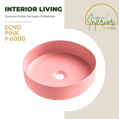 Echo Matte Pink Ceramic with Matching Pop-up Drain