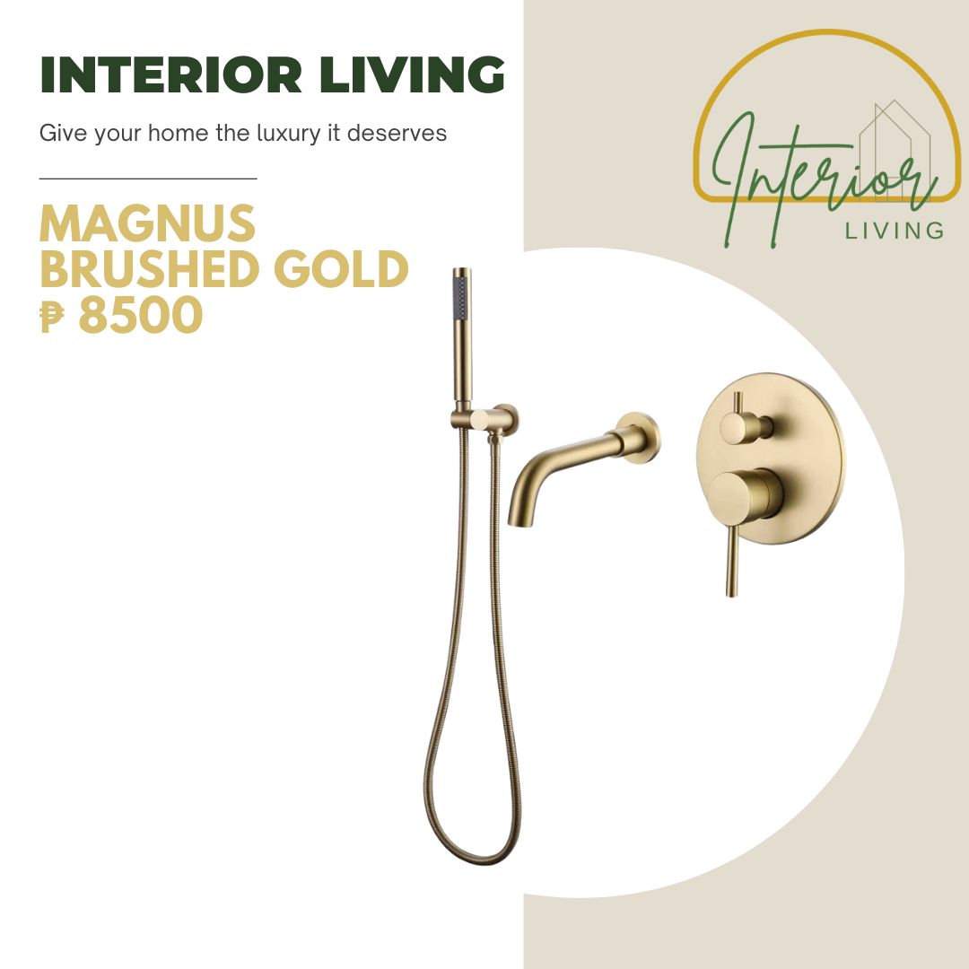 Magnus Brushed Gold Bath Tub Mixer