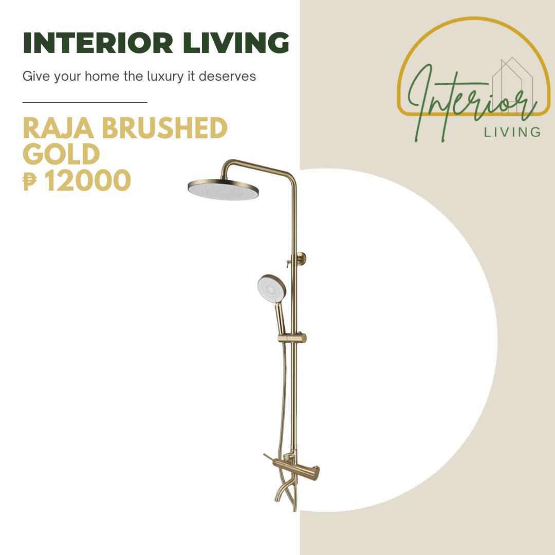 Raja Brushed Gold 3-way Mixer Shower