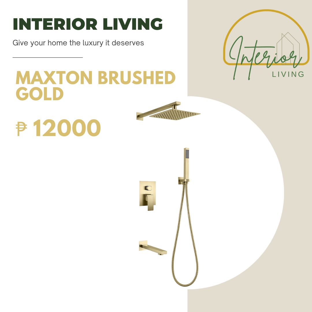 Maxton Brushed Gold Wall Mount 3-Way Shower Heads