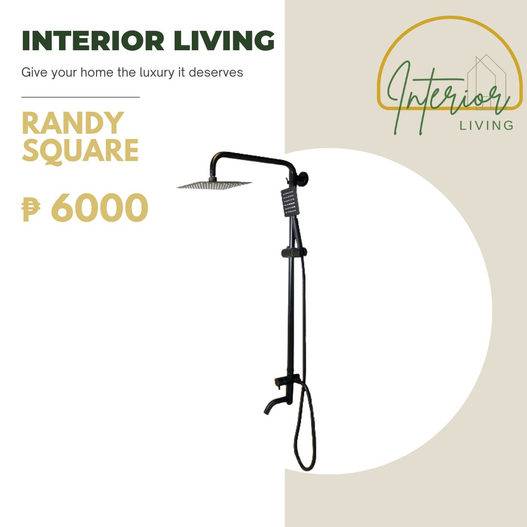 Randy Square Wall Mount Rainfall Dual Shower Heads