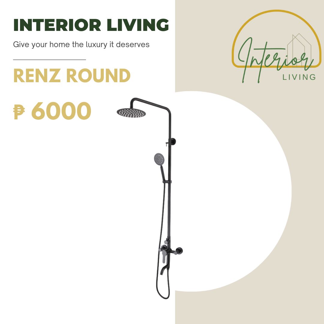 Renz Round Wall Mount Rainfall Dual Shower Heads