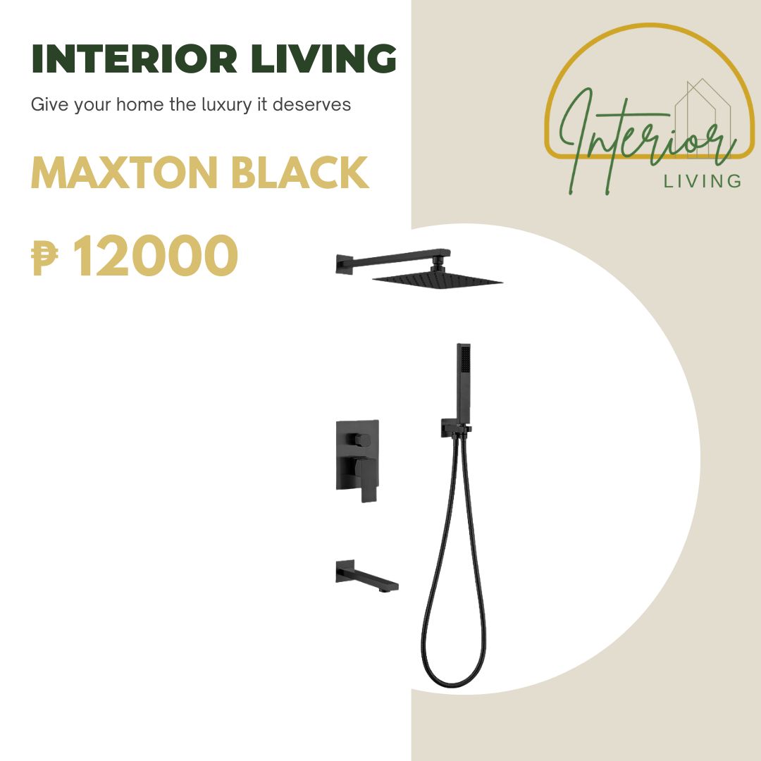 Maxton Matte Black Wall Mount 3-Way Shower Heads